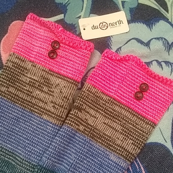 NWT du north Multi Colored Leg Warmers - Picture 2 of 5